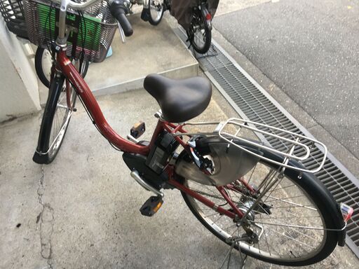 地域限定送料無料　ヤマハ　パス　ナチュラ　8,9AH　子供乗せ　赤　アシスタ　ビビDX　神戸市　電動自転車　
