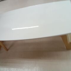 リユースのサカイ栃木店★ジモティ割あり★  テーブル ホワイト×ベージュ W137×D55×H40 クリーニング済み TC11796の画像