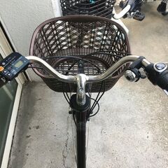 地域限定送料無料　パナソニック　ビビ　DX　13,2AH　子供乗せ　24インチ　濃茶　パスウィズ　アシスタ　神戸市　電動自転車の画像