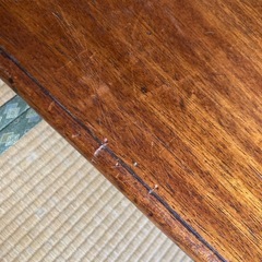 木製ブラウン座卓 大型座卓 ちゃぶ台 昭和レトロ 団欒 レトロ家具 アンティークの画像