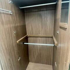 【ジャングルジャングル滋賀草津店】ジモティ来店特価‼ ワードローブ ブラウン J-251211の画像