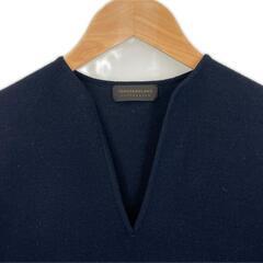 美品 TOMORROWLAND トゥモローランド 無地 秋冬 AW 長袖ニット ウール ネイビー レディース【古着】【中古】の画像