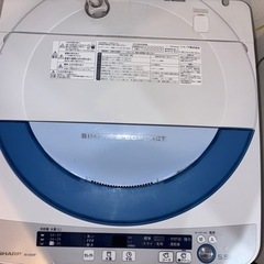 SHARP 洗濯機 5.5kg 説明書付きの画像