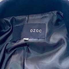 【高級素材】日本製 OZOC アンゴラウール 比翼コート 黒　ブラックの画像