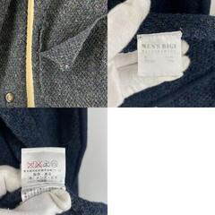 MEN'S BIGI メンズビギ 無地 秋冬 AW カーディガン ウール ネイビー メンズ 2 ニットジャケット【古着】【中古】の画像