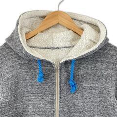 美品 ノーブランド  無地 秋冬 AW パーカー コットン グレー レディース F 裏起毛【古着】【中古】の画像