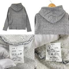 美品 ノーブランド  無地 秋冬 AW パーカー コットン グレー レディース F 裏起毛【古着】【中古】の画像