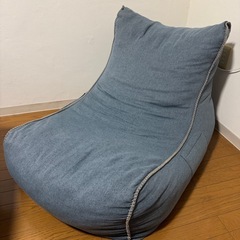 一人用ソファー ごろ寝ができる ポケット付き 外袋がオットマンになる(毛布/掛布団収納) 取っ手付きの画像