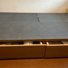 収納付きベッド①(半分引き出し,半分ベッド下)の画像
