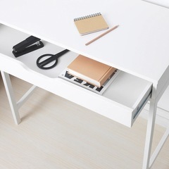 IKEA アレクス　デスク　ホワイト　79×40cmの画像