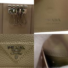 プラダ PRADA キーケース ヴィッテロダイノ 4連 キーリング付き 1PG004 ピンクの画像