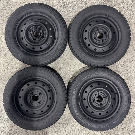 155/65R13 スズキ純正 スタッドレスホイールセット ホイール塗装済 23年製バリ溝 軽トラ、軽バンなどにオススメ