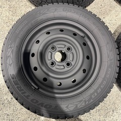 155/65R13 スズキ純正 スタッドレスホイールセット ホイール塗装済 23年製バリ溝の画像