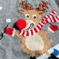 クリスマス🎄アグリセーター　2歳用の画像