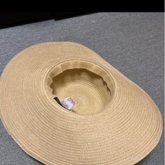 麦わら帽子　ベージュ　の画像