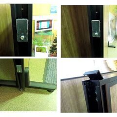 大型パーテーション アルミ 木目調 幅120cm 高さ179.5cm 事務所 会社 衝立 間仕切り 西岡店の画像