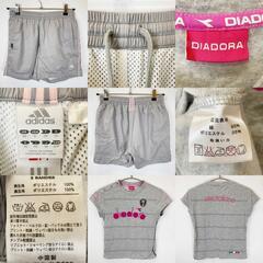 [8点セット] アディダス パラディーゾ エレッセ バボラ ディアドラ コットン Tシャツ プラシャツ ドライシャツ ハーフパンツ M レディース テニスウェアの画像