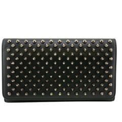 クリスチャンルブタン Christian Louboutin 長財布 スパイクスタッズ ロングウォレット ブラックの画像