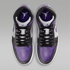 新品未使用 Women's AirJordan1 Mid Metallic Purple 23.5cm NIKEの画像