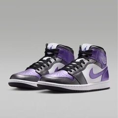 新品未使用 Women's AirJordan1 Mid Metallic Purple 23.5cm NIKEの画像