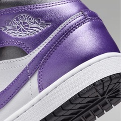 新品未使用 Women's AirJordan1 Mid Metallic Purple 23.5cm NIKEの画像