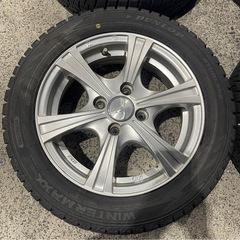 【売れました】155/65R14 ダンロップ スタッドレスホイールセット 21年製バリ溝の画像