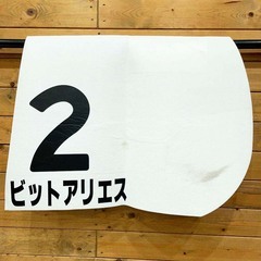 ビットアリエス ゼッケン 松若風馬 直筆サイン入り JRA 競馬 レース 実使用の画像