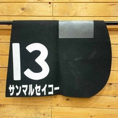 サンマルセイコー ゼッケン 石神深一 直筆サイン入り 	秋嶺S JRA 競馬 レース 実使用の画像