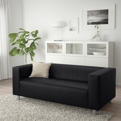 IKEA クリッパン レザー ソファの画像