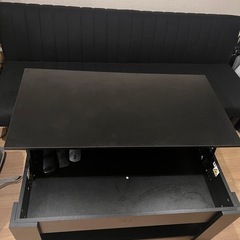 【美品あり】折りたたみテーブル ＋ ソファベッド 2点セット（メグロ受け取り）の画像