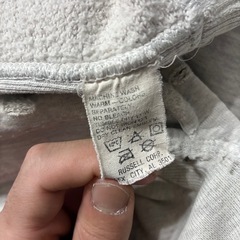 今日限定。RUSSELL PRO COTTON NOTRE DAME ダメージ加工パーカー グレーの画像