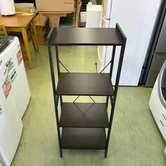 【リサイクルショップ ピカソ 小松原】🌈✨【スリムなのに収納力バツグン‼️】幅42cm✨4段ラック✨ダークブラウン×ブラック🖤✨★0445★の画像