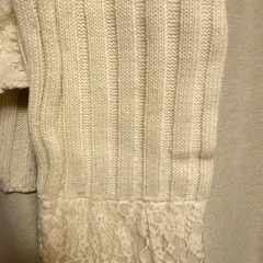 ハイネック タートルネック レースニットの画像