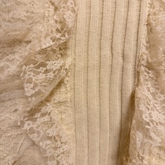 ハイネック タートルネック レースニットの画像