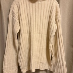 ハイネック タートルネック レースニットの画像