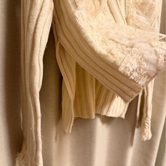 ハイネック タートルネック レースニットの画像