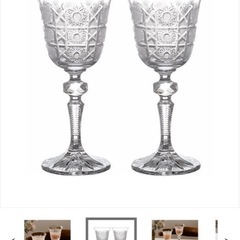 ラスカボヘミア　マイア　ワイングラスペアセット(訳アリ)の画像