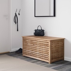 【美品】IKEA HOL 収納付きリビングテーブルの画像
