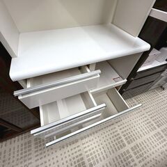 ニトリ 食器棚 BELIZE-80KB ホワイト セパレート キッチンボードの画像