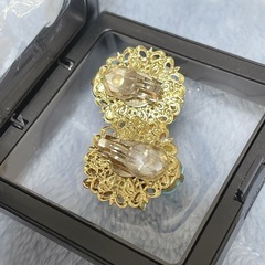 イヤリング レディース 人気 樹脂 ギフトボックス付き　ブルーの画像