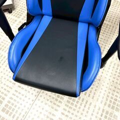 【訳アリ品】GTRACING ゲーミングチェア ブラック/ブルー 椅子 オフィスチェア の画像