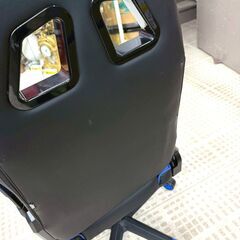 【訳アリ品】GTRACING ゲーミングチェア ブラック/ブルー 椅子 オフィスチェア の画像