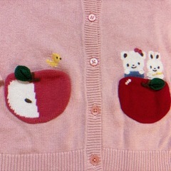 【レア】ファミリア　りんごポケットカーディガン　100の画像