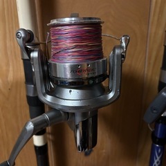 打ち込み竿、リール2個ずつの画像