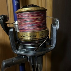 打ち込み竿、リール2個ずつの画像