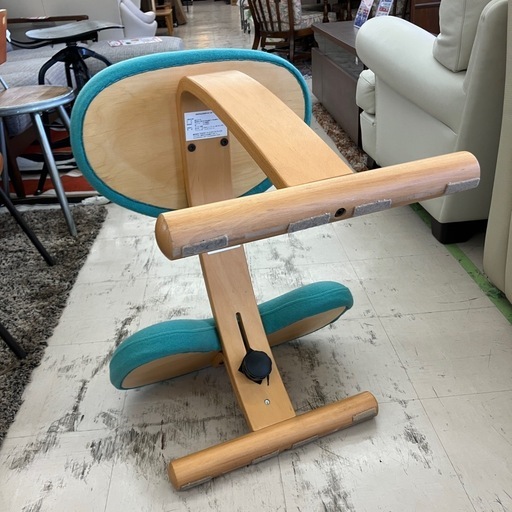 中古品　リボ社　バランスイージー　バランスチェア　グリーン　シミあり　公田店
