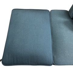 LOWYA ソファ　カウチソファ　2人がけ　ネイビーの画像