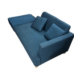 LOWYA ソファ　カウチソファ　2人がけ　ネイビーの画像