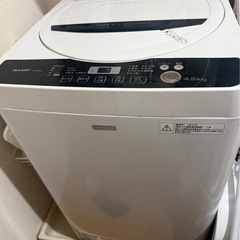 SHARP 洗濯機　2016年製　室内使用 の画像