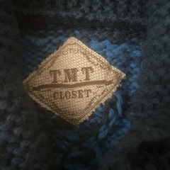 定価48300円 TMT 青系柄編み カウチンニット カーディガンの画像